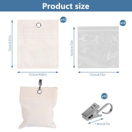 ZONJIE 12 Pack Curtain Weights Covered Lead Drapery Weights Outdoor Curtain Sandbag-Heavy Duty Drapery Weights Portable Curtain Window Pendant Bottom Drapery Lead Weight