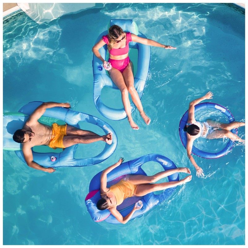 SwimWays Spring Float Premium Papasan Pool Lounger, Inflatable Pool Floats