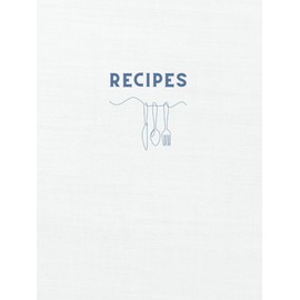 RECIPES: Recipe Book to Write in Your Own Recipes, Linen White: 160 Pages | Personal Blank Cookbook | 8.25" x 11" | Gift Ideas for Birthdays, Mother’s ... Weddings, Bridal Showers, and Christmas.