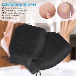 2PCS Exfoliating Gloves, Deep Exfoliating Body Scrubber for Shower, Exfoliating Mitt for Body Scrub, Dead Skin Remover and Exfoliator Glove for Women and Men