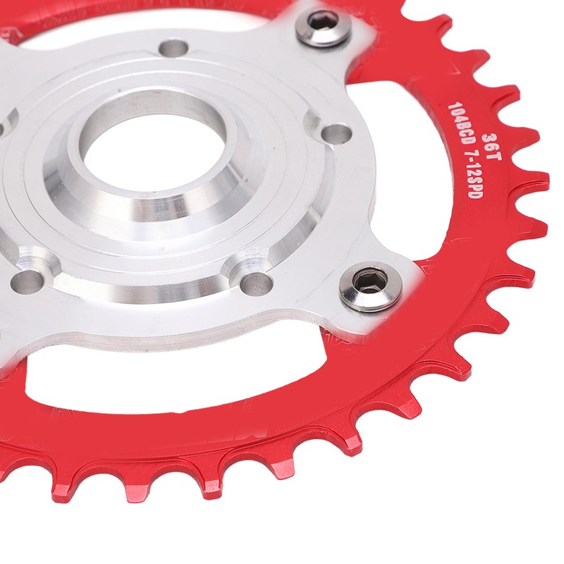 104BCD 36T Chainring Conversion Kit Aluminum Alloy Mid Drive Chainring