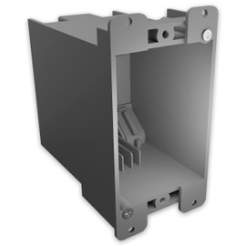 Old Work 1-Gang Switch Box, Plastic Ultra-deep Electrical Outlet Box for Home Improvement, Grey Single Gang Junction Device Box, 20 Cu. Inch, Length 3-5/8'', Width 2-1/8'', Depth 3-1/4''