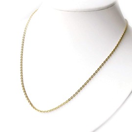 Surgical Stainless Steel 316l Necklace Chain 3 mm Azuki Total length 45 cm Gold Color