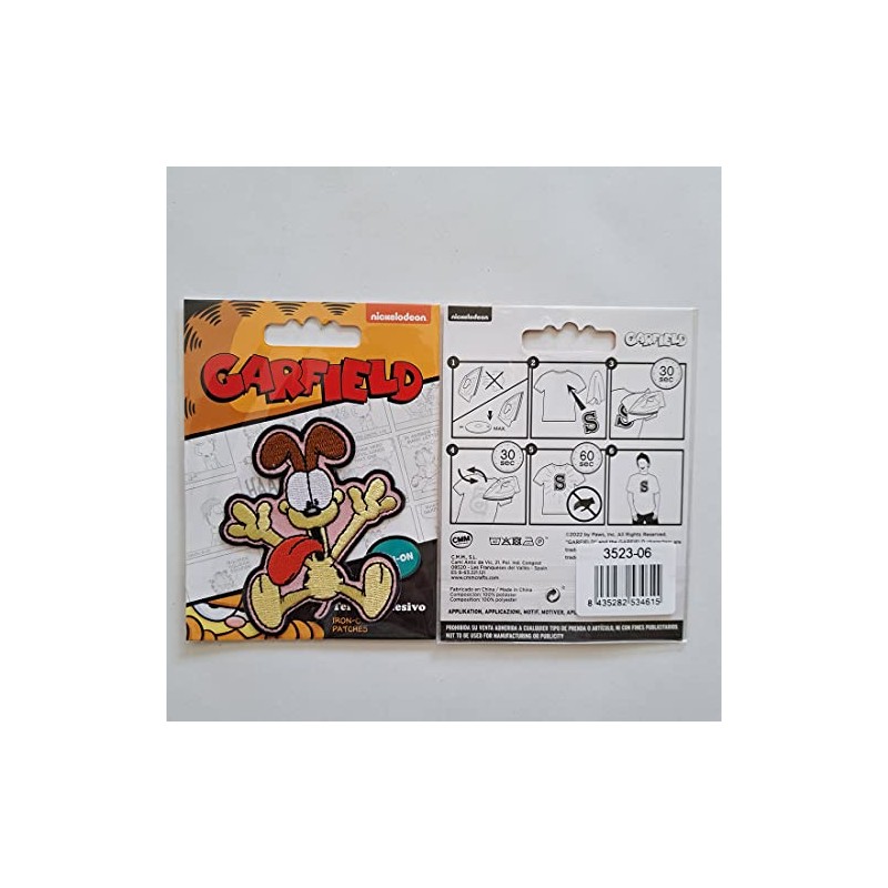 Comercial Mercera Garfield© Odie Comic Cat Embroidered Patch Iron on