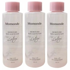 Mamonde 마몽드 모이스처 스킨 320ml x 3개 대용량 여성용 화장품 스킨로션 [마몽드 모이스처 320ml 스킨1개+에멀전2개] Mamonde Moisture Skin 320ml x 3 Large Capacity Women's Skincare Lotion [Mamonde Moisture 320ml Skin 1 + Emulsion 2]