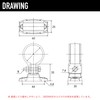 Kouei Kasei KFBS24-2100 Resin Pipe Clamp with T-shaped Bracket, 0.6