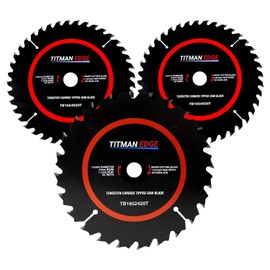 3 x 165mm Dia Plunge Saw Blades 24 & 48 tooth 20mm Bore Titman Edge TBTRIPKB