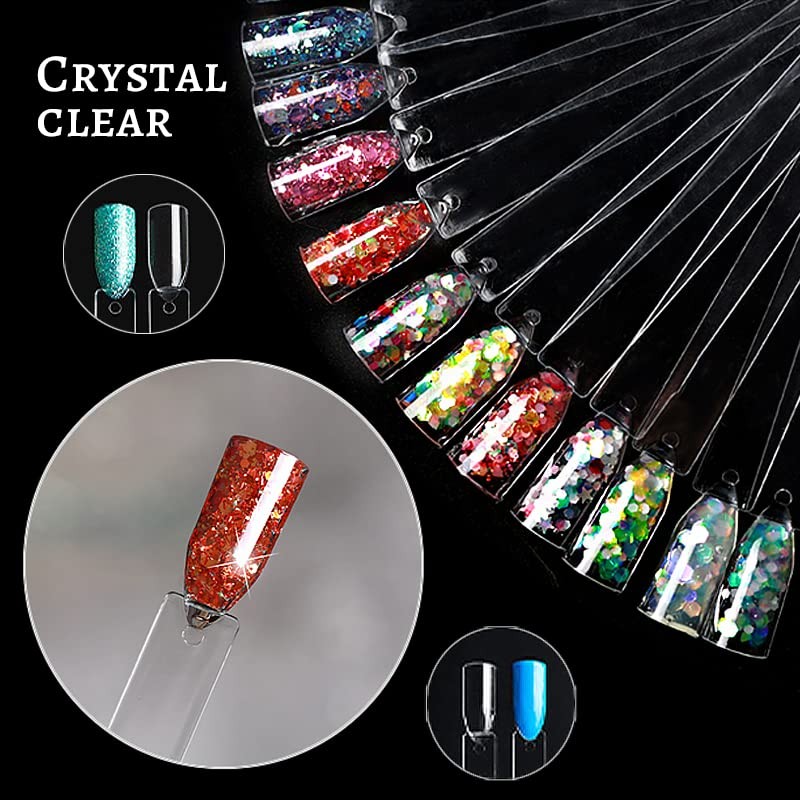 Nail Colour Display" Clear Nail Swatch Sticks, Salon Nail Display