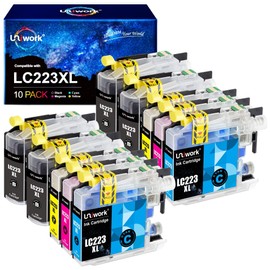 Uniwork LC223 XL Printer Cartridges Compatible with Brother LC223 XL Cartridges for Brother MFC J5320DW J4420DW J4620DW J480DW J5620DW J5720DW J680DW J4625DW J880DW J5625DW DCP J4120DW J562DW (10-pack