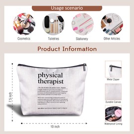Zomhix Physical Therapist Gifts for Women Makeup Bag, Physical Therapy PT Gifts, Graduation Gifts for Physical Therapist, Gifts for Physical Therapists Cosmetic Bag Toiletry Bag