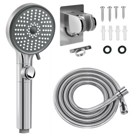 FOCSPROD RV Shower Head with Hose High Pressure 5Mode Shower head Replacement Shower Head
