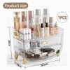 Clear Makeup Organizer with Drawers - Dustproof Skincare Storage Box