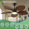 Tropical Ceiling Fan with Light & Remote - 42-Inch Palm