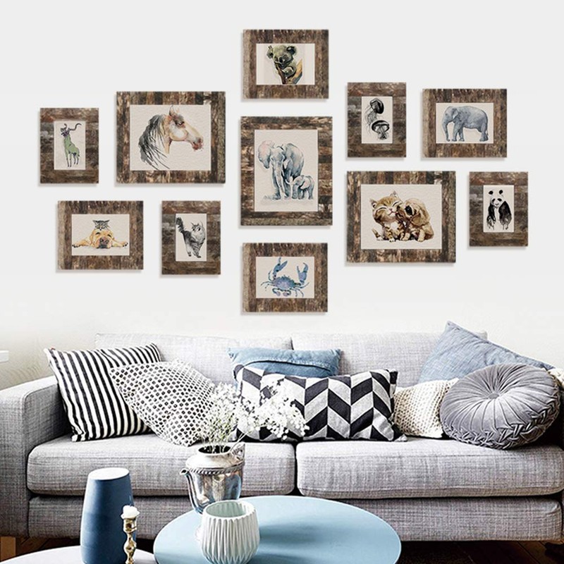 EosGlac Rustic 8x10 Wooden Picture Frame, Handmade with Real Birch