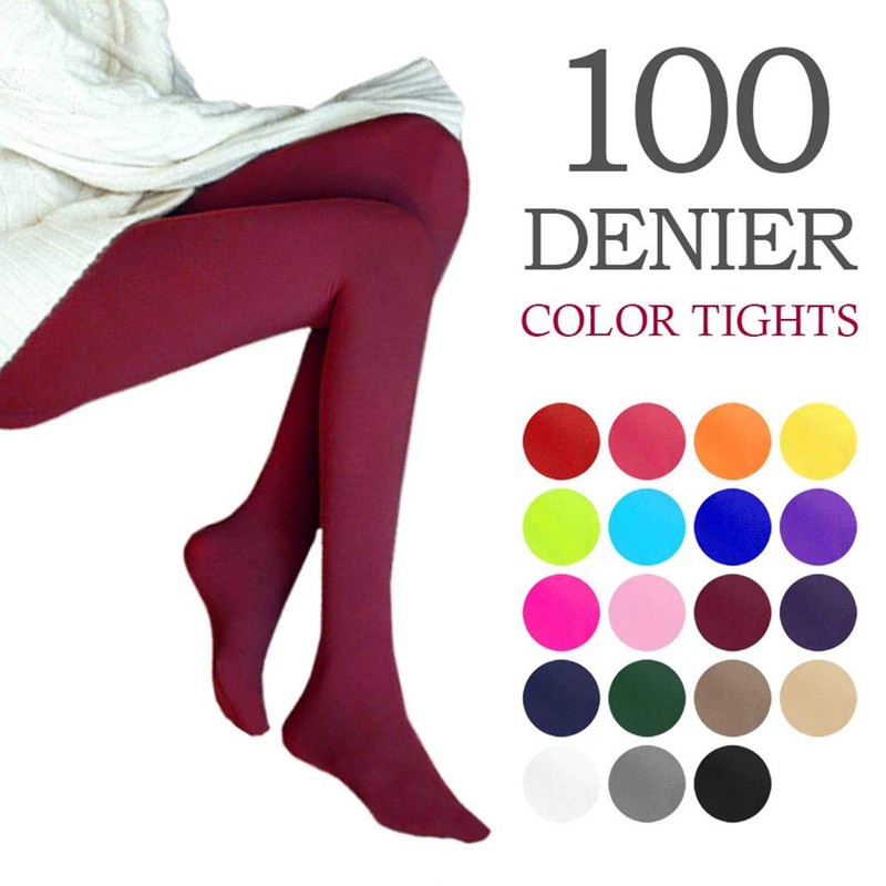 YHT Women’s 100 Denier Solid Color Tights, Long Legs, Beautiful