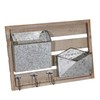 Sagebrook Home 13601-03 Distressed Wood Metal Wall Mail Organizer with