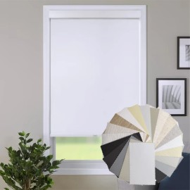 Roller Blinds High Quality Automatic Window Shades Fabric Book Smart Roller Shades for Home Bedroomcolor: Blackout Fabric Book, size: Tell us