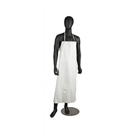 San Jamar 614DVA-WH20 Vinyl Dish Washing Apron, 45" Length x 36" Width x 20 mil Thick, White