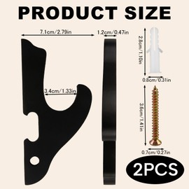 Sword Wall Mount, 2Pcs Lightsaber Wall Mount Sword Holder Hook Wall Mount Samurai Sword Hanger Display Holder Adjustable for Katana Wakizashi Tanto Genji Sword Weapon Rack(1 Tier)