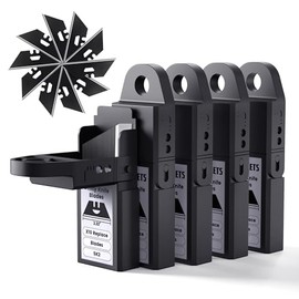 KAIWEETS Replacement Blades for KUF01 Utility Knife and Scraper, 50pcs with Storage Case, Premium SK2 Material, Black Rust-Resistant, Heat Treated, Precision Sharpness