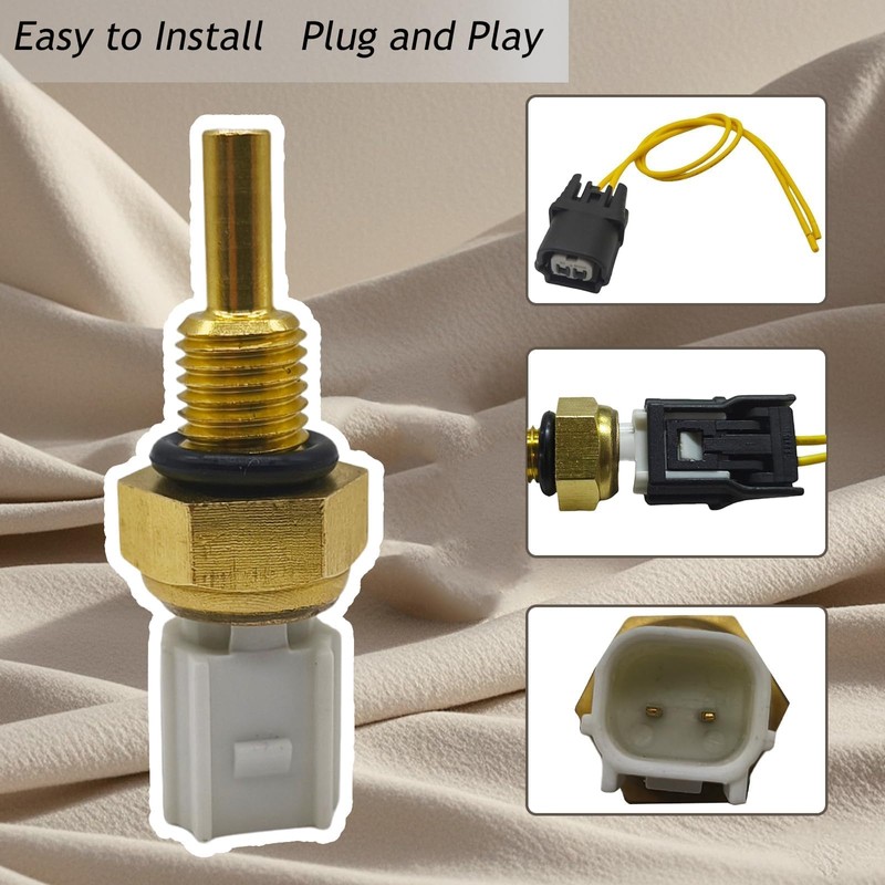 37870-RWC-A01 Coolant Temperature Sensor with Connector Pigtail Harness Compatible with