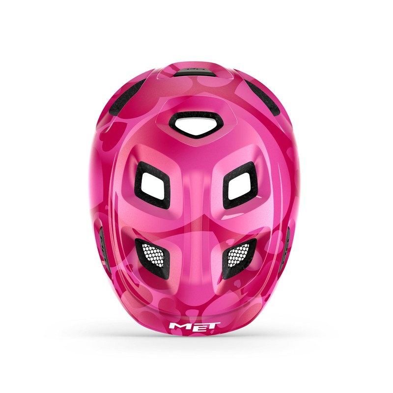 MET - Hooray Children's Cycling Helmet In Pink / Hearts