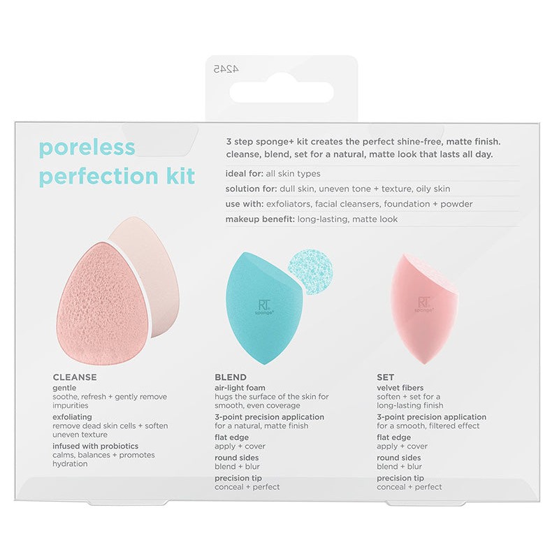 REAL TECHNIQUES PORELESS PERFECTION SPONGE KIT, REAL TECHNIQUES