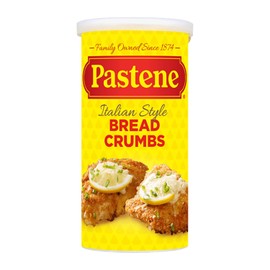 Pastene Italian Seasoned Breadcrumbs – Classic Herb & Spice Breadcrumbs for Cutlets, Baking, Casseroles & Home Cooking (Pack of 2, Italian)