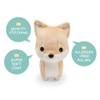 Bellzi Shiba Stuffed Animal - Soft Cute Stuffed Creamy White