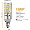 E12 LED Corn Bulbs 12W,6000K Daylight White,1200LM,100W Incandescent Bulbs Equivalent,Pack