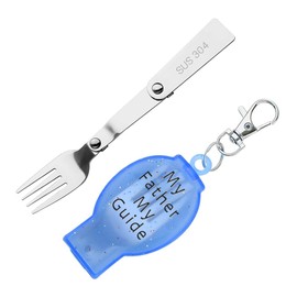 Papa Daddy Gifts from Daughter Son Birthday Father's Day Presents for Dad Outdoor Lover Gift Father Biking Fishing Person Present Folding Fork for Travel Adventure