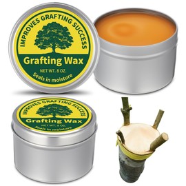 2 Pcs 7 oz Grafting Wax Tin Weather Resistant Wax for Grafting Roses Fruit Bonsai Shrubs Wound Sealer Flexible Graft Sealer for Effective Tree Wound Repair (Fresh)