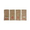 Jute Sleeve Christmas Cutlery Holder 25 x 11cm Set of