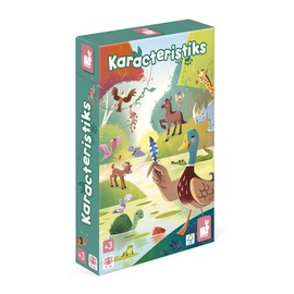 Janod - Karacteristiks - Educational Board Game for Children - Animals Theme - Speed Game - 2 to 6 Players - FSC Certified - From 3 Years, J02621