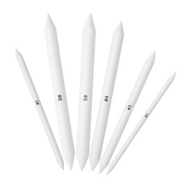 SHOWERORO 6pcs Chalk Pencils Drawing Pencils Highlight Chalk Erasers for Boys and Girls Smudge Tools Blending Sticks Art Supplies for Artists