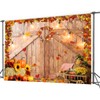 CHAIYA 7x5ft Thanksgiving Photography Backdrop Autumn Harvest Backdrop Thanksgiving Barn