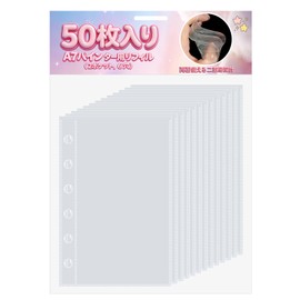 A7 Sealing Notebook, Transparent, 50 Sheets, Double-sided, Sticker Mount, Refill, 6 Holes, Mini Binder Compatible, Removable Paper, Polypropylene Material, Large Capacity, Seal, Photo Storage, Card Storage, Refill Sheet, Clear