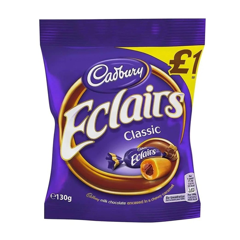 Cadbury Chocolate Eclairs 130 Grams - Pack of 2