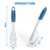Dish Brush with Plastic Handle Built-in Scraper, Replaceable Brush Scrubbing