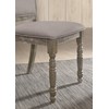 Roundhill Furniture Ferran Wood Pedestal Dining Chair, Reclaimed Gray Set