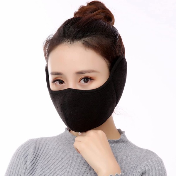 CNEVISON Washable Mask, Thermal Mask, Adult Mask, Cloth Mask, Cotton Mask, Motorcycle Ear Cover, Integrated, Women's, Men's, Earmuffs, Sweat Absorbent, Quick Drying, Stretchable, Breathable, Windproof, Dustproof, UV Protection, Cold Protection, Snowboard