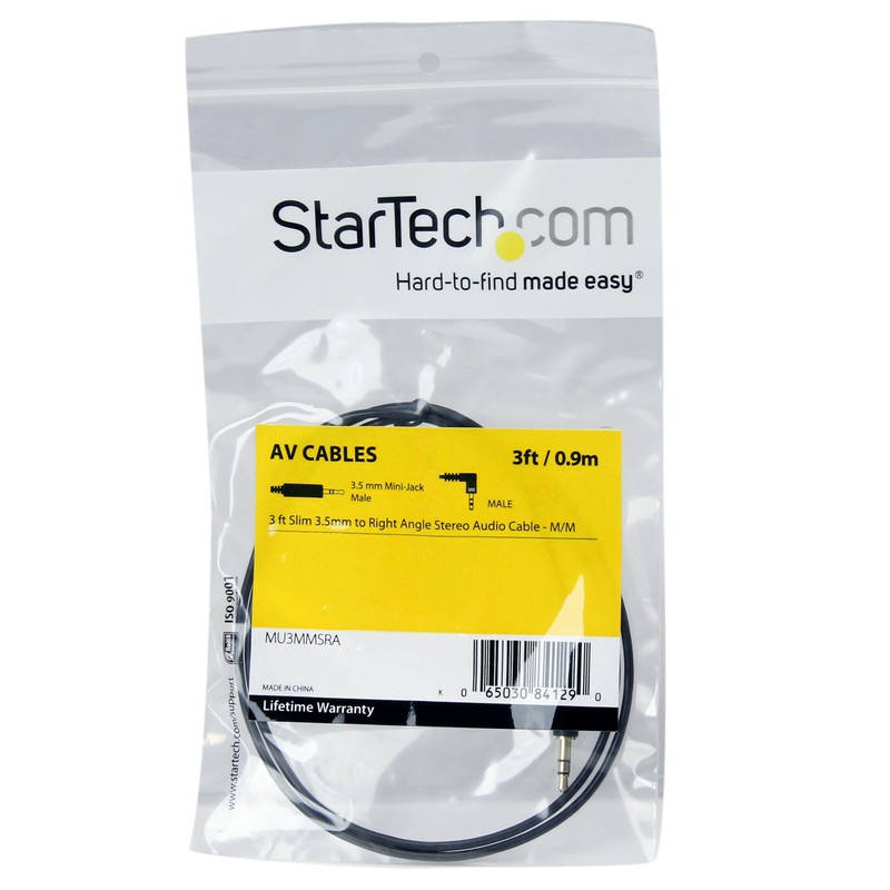 StarTech MU3MMSRA Cable Delgado de Audio Estéreo Mini Jack de