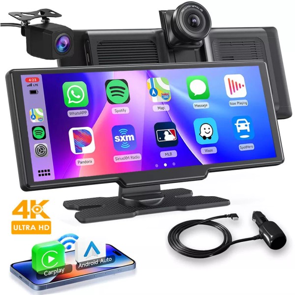 YuanTing 10.26" 4K Touch Screen Wireless Apple Carplay Android Auto
