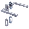 APECS Door Handles Oval Rosette Stainless Steel for Front Door