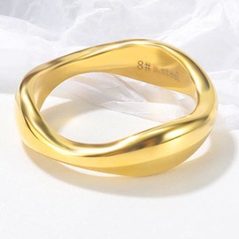 Jude Jewelers Stainless Steel Irregular Shape High Polished Classic Simple Plain Wedding Band Ring, Metal, Cubic Zirconia