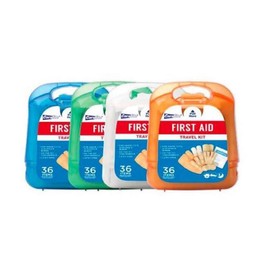 HEB Coralite First Aid Travel Kit Assorted Colors 36 Piece Kit(Pack of 4) Total 144