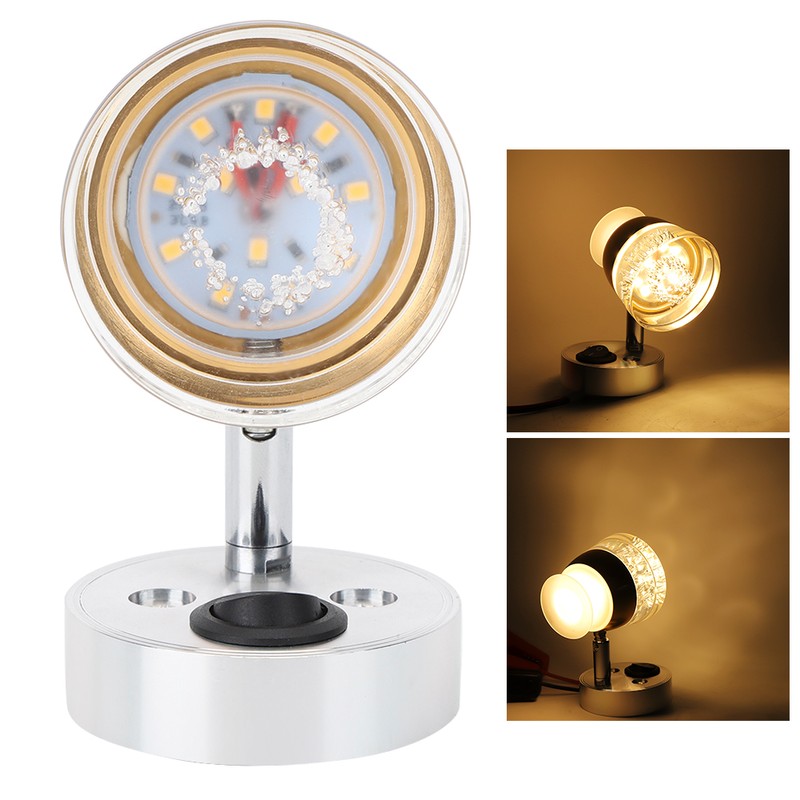 12V-24V LED Dual Heads Spot Light Switch Oval Bedside Reading
