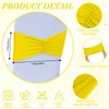 Moukeren 100 Pcs Spandex Chair Sashes Bows Bands Slider Sashes