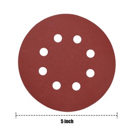 100 Pieces 5 Inch 8 Holes Sandpaper Set, VIBRATITE 400 Grits Dustless Hook and Loop Sanding Disc for Random Orbital Sander Paper, Wood Furniture Finishing, Metal Grinding