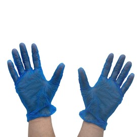 PackagingSuppliesByMail PSBM Vinyl Gloves, Blue, Size Large, 2000 Count, Powder and Latex Free Disposable Gloves
